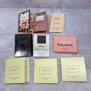 Bundle of 9 Samples of luxury perfume, NEW with card
